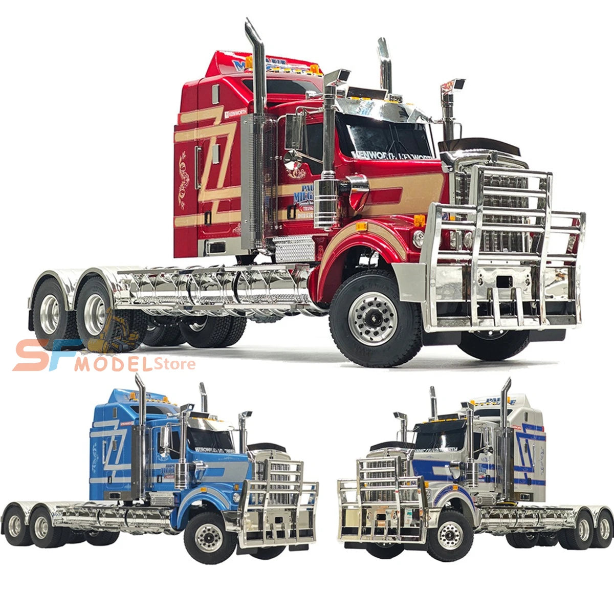 JDMODEL JDM-518 RC Tractor Truck 1/14 6x4 Heavy Duty Trailer High Simulation Long Distance Road Tractor Model Toy