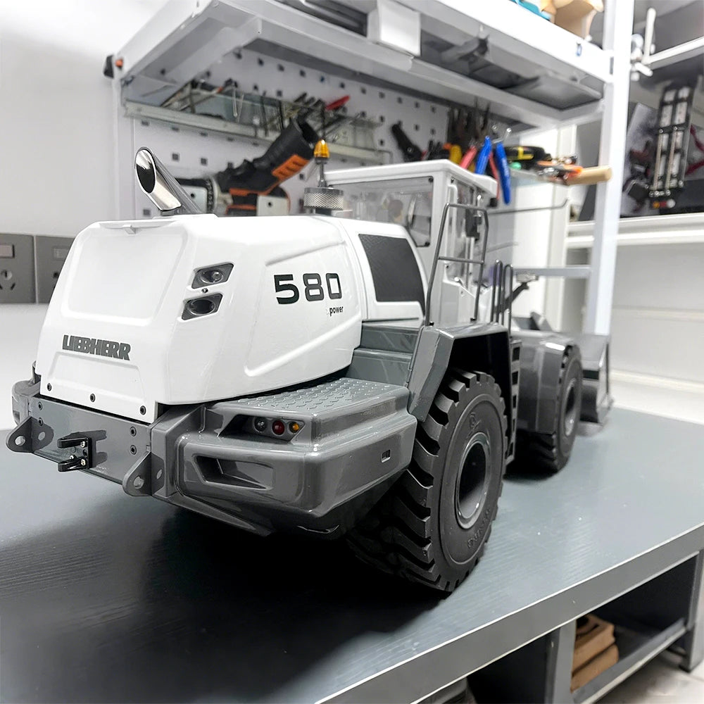 RC Loader 580 1/14 Hydraulic RC Loader Metal Model RTR Radio Remote Control with Light and Sound System Wheel Loader Model
