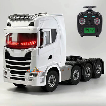 8x8 RC-Traktor-Modell 1:14 mit Fernsteuerung, Anhänger, Beleuchtung und Soundsystem – ein ferngesteuertes LKW-Spielzeug für Jungen 