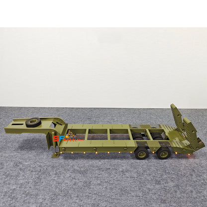 RC Tractor Metal Model with Lighting System Electric Tailgate Using HG P802 RC Car Tamiya 1/12 1/14 Remote Control Trailer