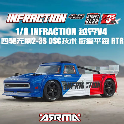 ARRMA Infraction 4X4 Mega 3S BLX 1/8 Scale Resto-Mod Truck RTR V4 with DSC