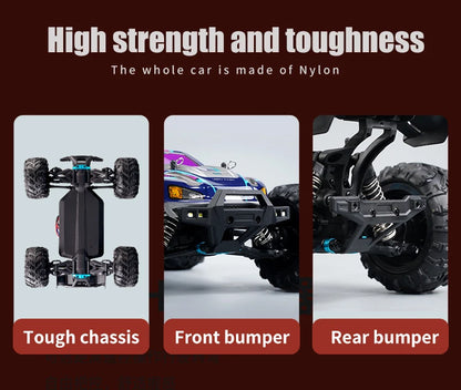 1/16 70KM/H or 50KM/H 4WD RC Car with LED Remote Control Cars High Speed Drift Monster Truck for Kids Vs Wltoys 144001 Toys