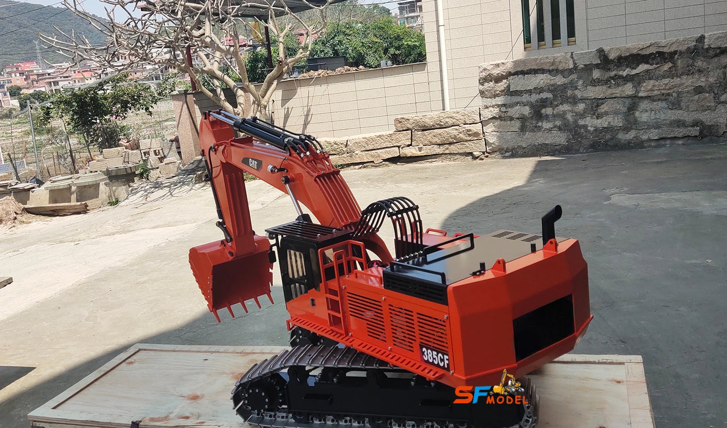 385CF Excavator 1/8 Hydraulic RC Excavator Metal Heavy Engineering Excavator Model Adult Remote Control Car Toy