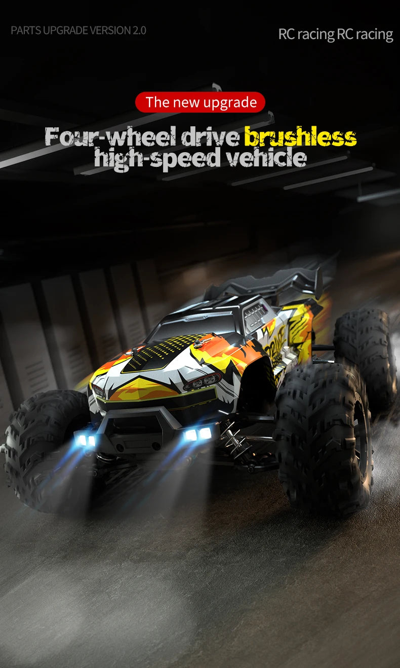 1/16 70KM/H or 50KM/H 4WD RC Car with LED Remote Control Cars High Speed Drift Monster Truck for Kids Vs Wltoys 144001 Toys