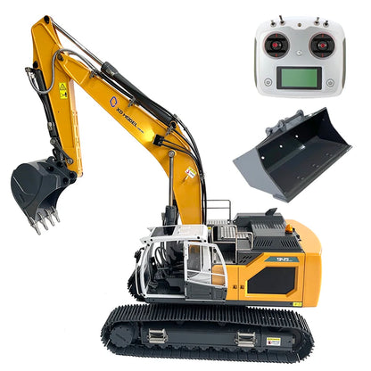 945 RC Excavator 1/14 Hydraulic RC Excavator Metal Model Engineering Machinery with Lighting System Adult Remote Control Car Toy