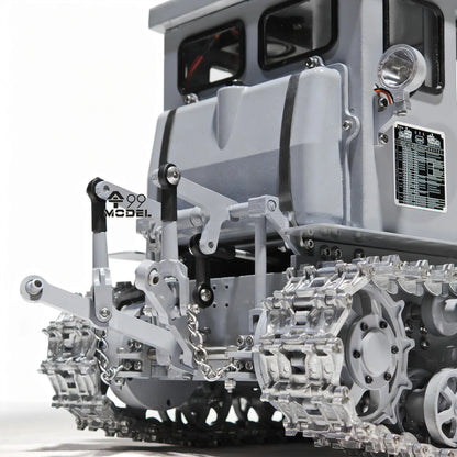 Dongfanghong Bulldozer 1/12 Metal Hydraulic RC Bulldozer Model RTR with Lighting and Sound System Remote Control Car Model Toy