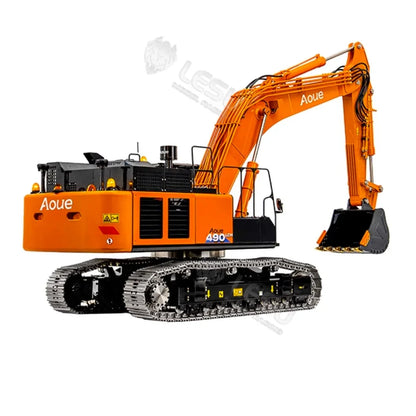 LESU ZX490 RC-Bagger 1/14 Hydraulischer RC-Bagger Schwerlast-Metallmodell Aoue ZX490 Ferngesteuerter Bagger Spielzeug für Jungen 