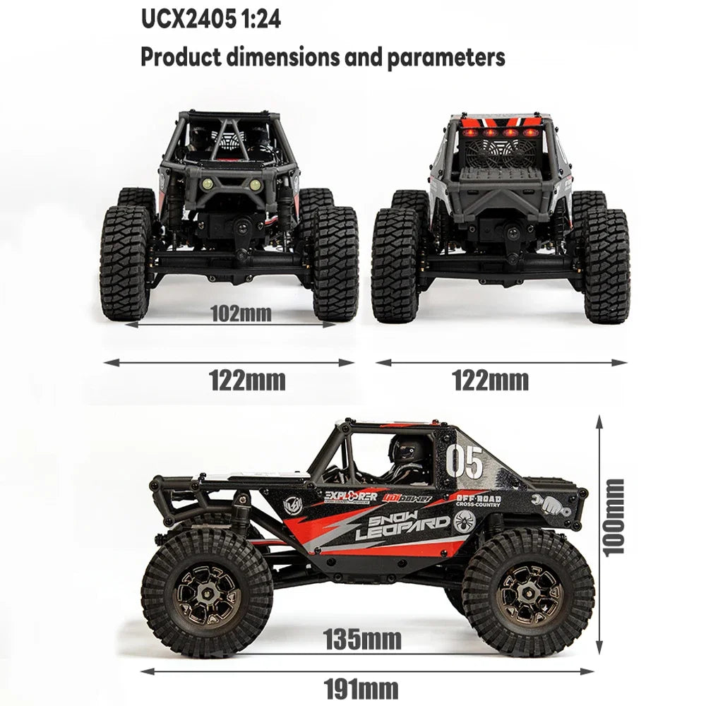 UDIRC UCX2405 1/24 Mini RC Rock Crawler - 4WD Brushless/Brushed Off-Road Climbing Car RTR