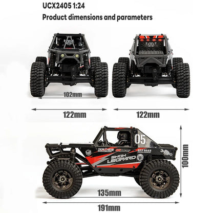 UDIRC UCX2405 1/24 Mini RC Rock Crawler - 4WD Brushless/Brushed Off-Road Climbing Car RTR