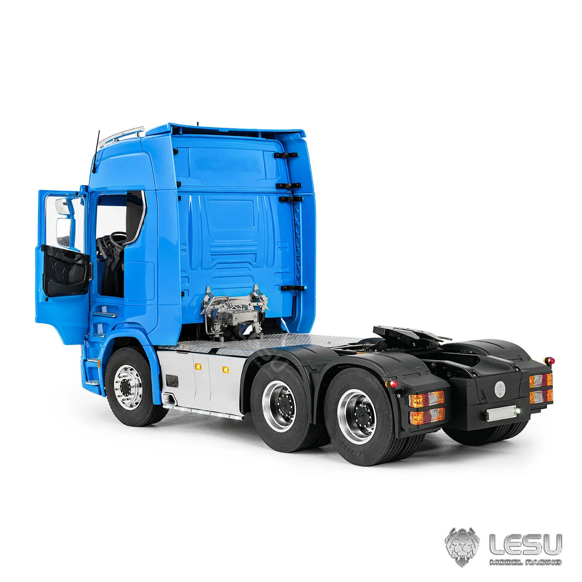 LESU 6X6 RC Trailer 1/14 770S RC Tractor Model with Differential Lock Transmission Airbag Suspension Door Start RC Truck Toy