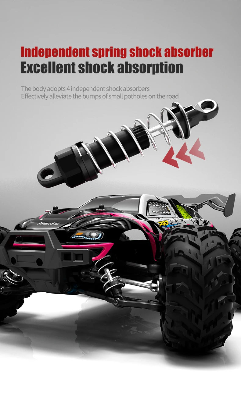 1/16 70KM/H or 50KM/H 4WD RC Car with LED Remote Control Cars High Speed Drift Monster Truck for Kids Vs Wltoys 144001 Toys