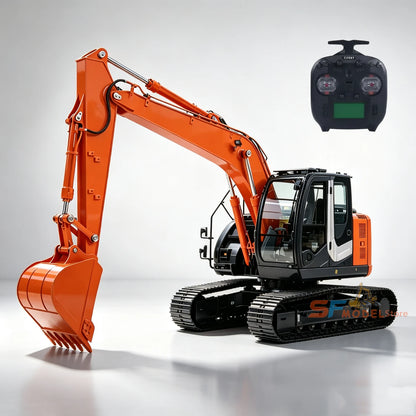 Hitachi ZX135US Excavator 1/14 Scale RC Hydraulic Excavator Metal Model with Lighting and Sound System RTR Version