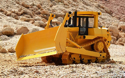 Kostenloser Versand! Bulldozer 1/14 JDM 98 DXR2 D9T ferngesteuerter Hydraulikbulldozer mit verbessertem Sound- und Lichtsystem, Metallmodell, ferngesteuertes Auto, Spielzeug für Erwachsene 