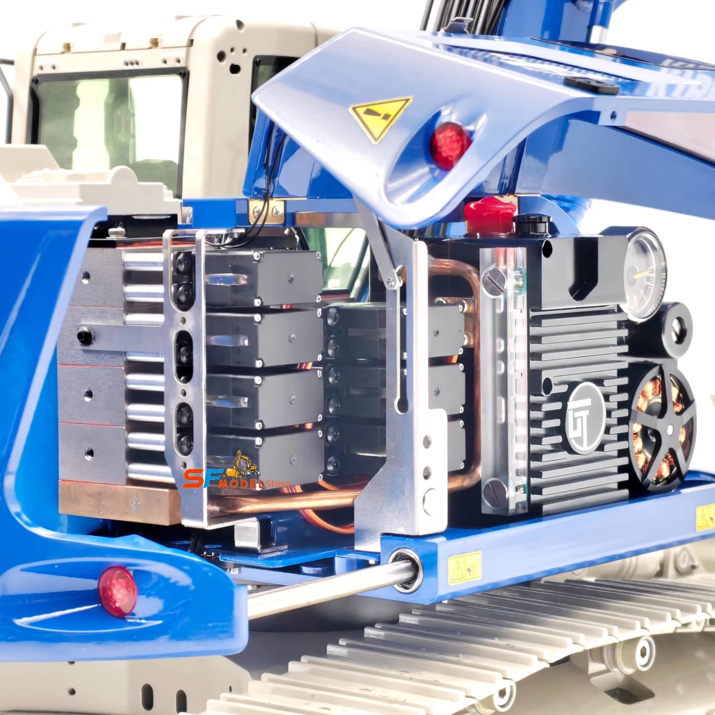 R920 RC Hydraulic Excavator 1/14 JDM-208 Tracked Excavator Metal Model with Lights and Sound System Remote Control Truck Toy