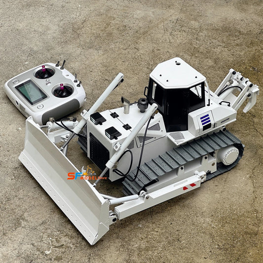1/14 Hydraulic RC Bulldozer Metal Model RTR Version Brushless Hydraulic Oil Pump Construction Machinery RC Truck Model Toy