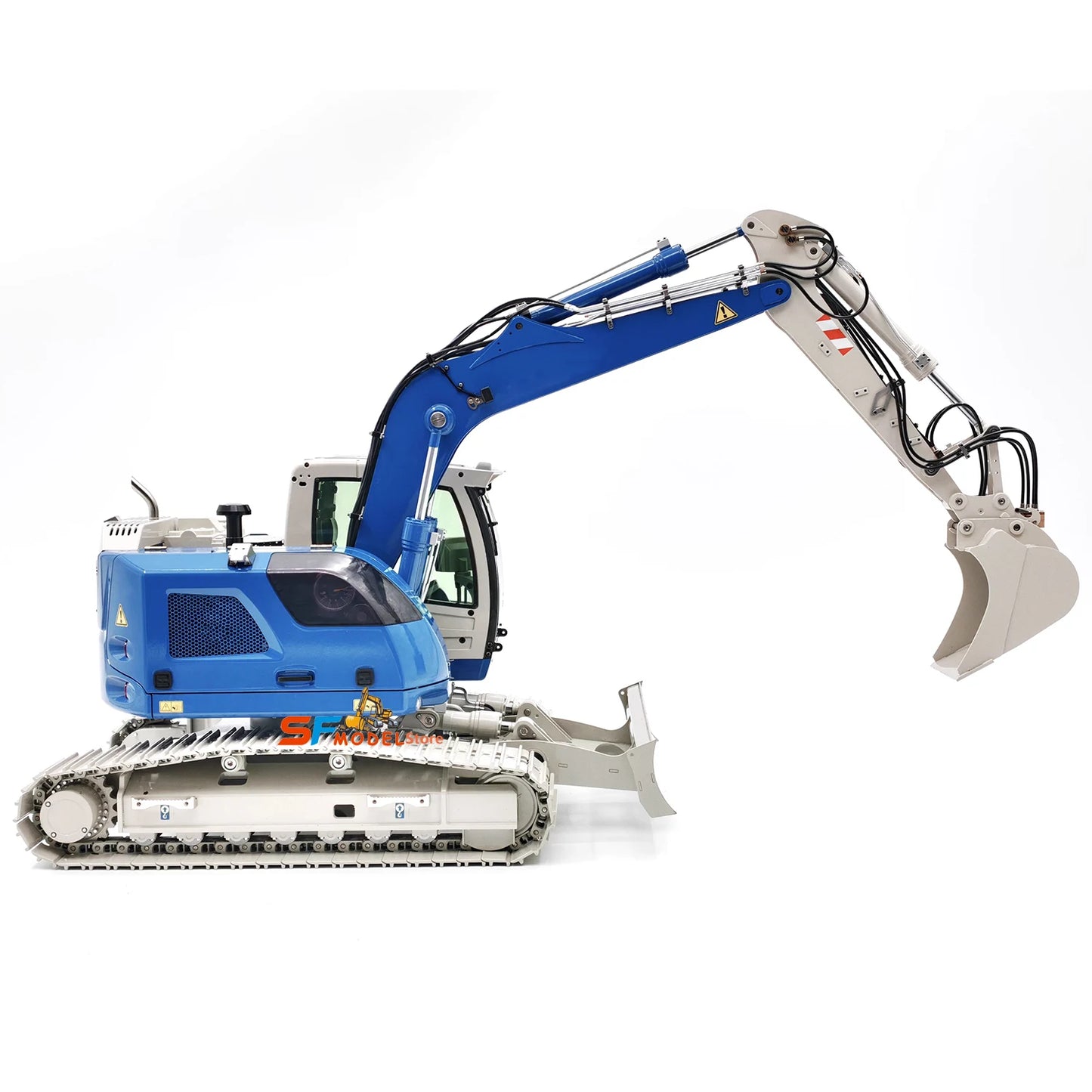 R920 RC Hydraulic Excavator 1/14 JDM-208 Tracked Excavator Metal Model with Lights and Sound System Remote Control Truck Toy