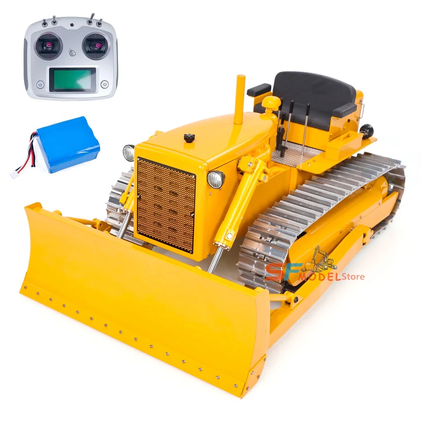 RC Bulldozer D7 1/14 Hydraulic Metal Model (RTR) – SF MODEL