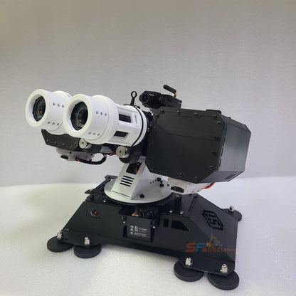 SF Fortress Turret Remote Control Dual-Barrel Cannon Toy Can Fire Water Bullets and Rotate 360°