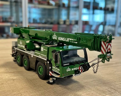 D1050 RC Crane 1/14 3-axis Remote Control Hydraulic Crane Engineering Heavy Machinery Metal Model All Terrain Crane Model Toy