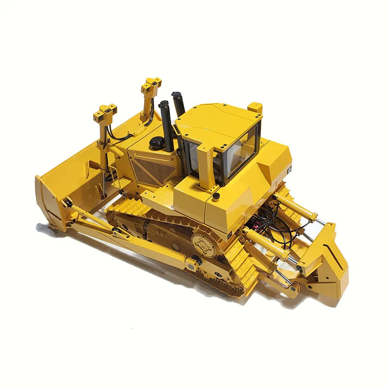 Free Shipping Bulldozer 1/14 JDM 98 DXR2 D9T Remote Control Hydraulic Bulldozer Upgraded Sound and Lighting System Metal Bulldozer Model Remote Control Car Adult Toy