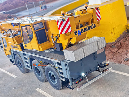 D1050 RC Crane 1/14 3-axis Remote Control Hydraulic Crane Engineering Heavy Machinery Metal Model All Terrain Crane Model Toy