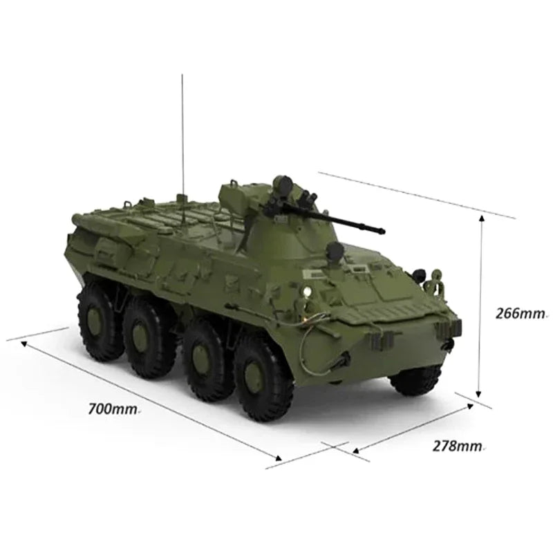 CROSSRC BT8 8X8 8WD 1/12 RC Wheeled Armored Car Amphibious Remote Control Military Vehicle Model Toy KIT and RTR Version