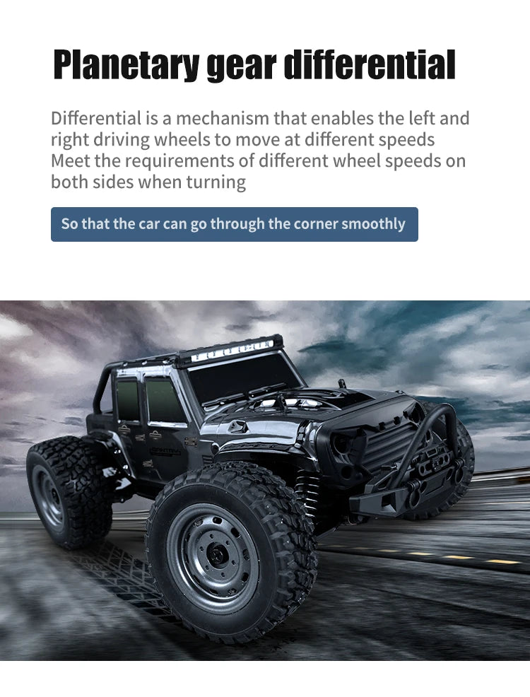 1/16 70KM/H or 50KM/H 4WD RC Car with LED Remote Control Cars High Speed Drift Monster Truck for Kids Vs Wltoys 144001 Toys