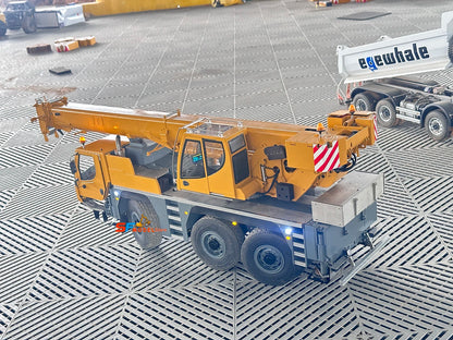 D1050 RC Crane 1/14 3-axis Remote Control Hydraulic Crane Engineering Heavy Machinery Metal Model All Terrain Crane Model Toy