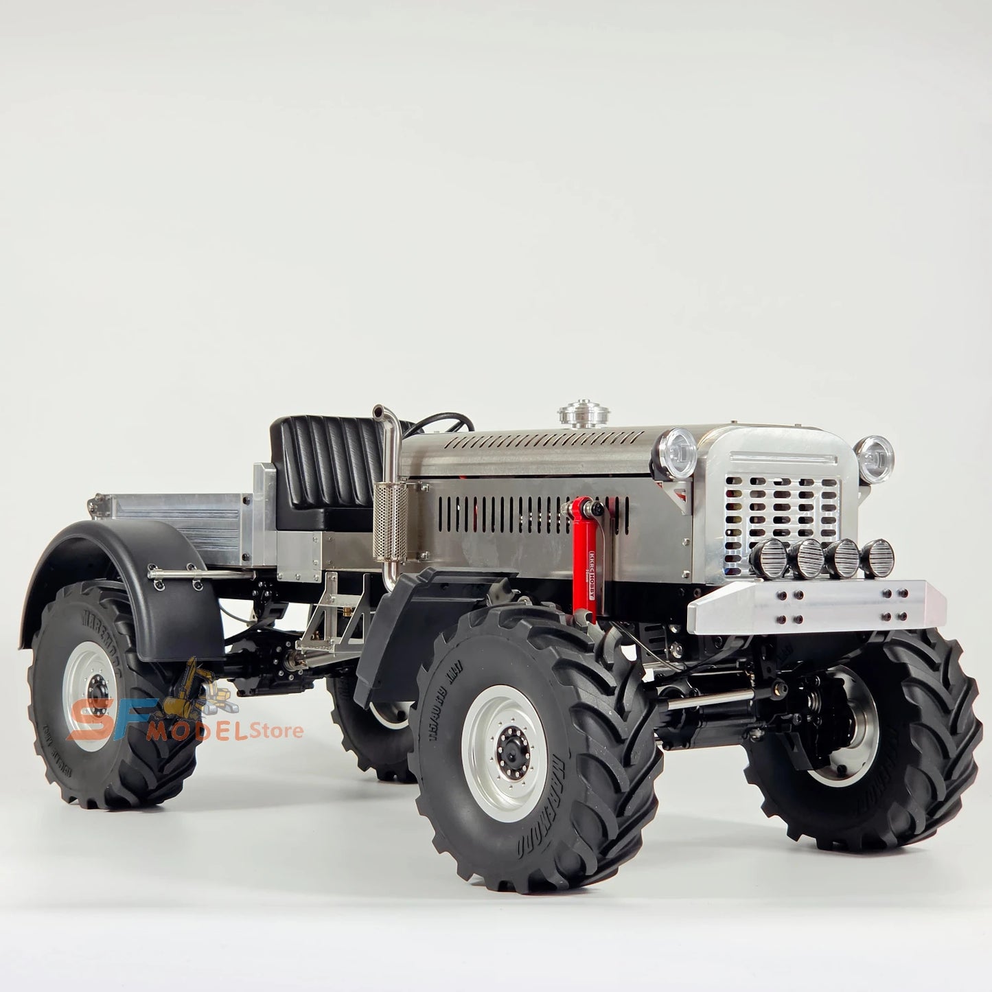 Metal RC Tractor Climbing Car Model RTR Version with 2-speed Gearbox Motor Winch CNC Metal Remote Control Car Model Toy 2026 New