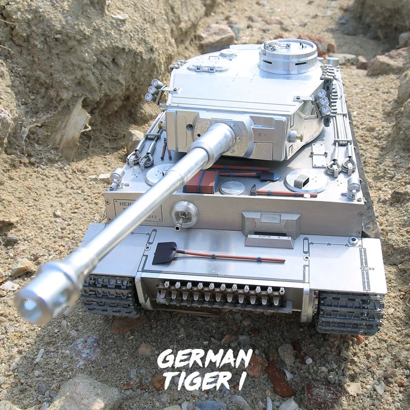 Heng Long 1/16 Full Metal Tiger I RC Tank 3818, Professional Hobby Grade Infrared Combat Remote Control Tank with Smoke & Sound