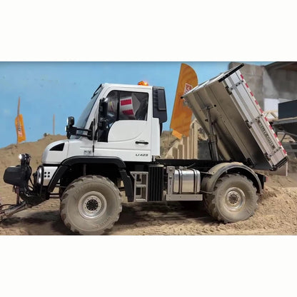 Unimog U423 RC Car 1/10 Remote Control Climbing Car Upgraded Snow Shovel Remote Control Car Hydraulic Lift Loader Model Boy Toy