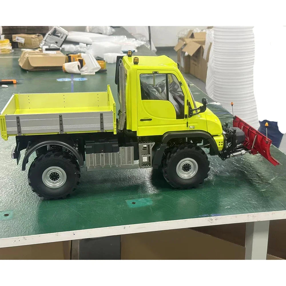 U423 RC Truck 1/10 4x4 WD Metal Climbing Truck with Hydraulic Snow Shovel RC Dump Truck RTR Boys Remote Control Car Model Toy