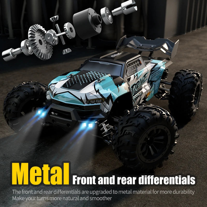 1/16 70KM/H or 50KM/H 4WD RC Car with LED Remote Control Cars High Speed Drift Monster Truck for Kids Vs Wltoys 144001 Toys