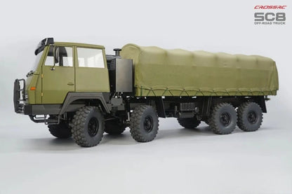 Modell SC8 1/12 8x8 Professioneller Schwerlastwagen mit Vollmetallchassis - Simulations-Geländewagen mit Doppel-Vorderachse und Lenkung 