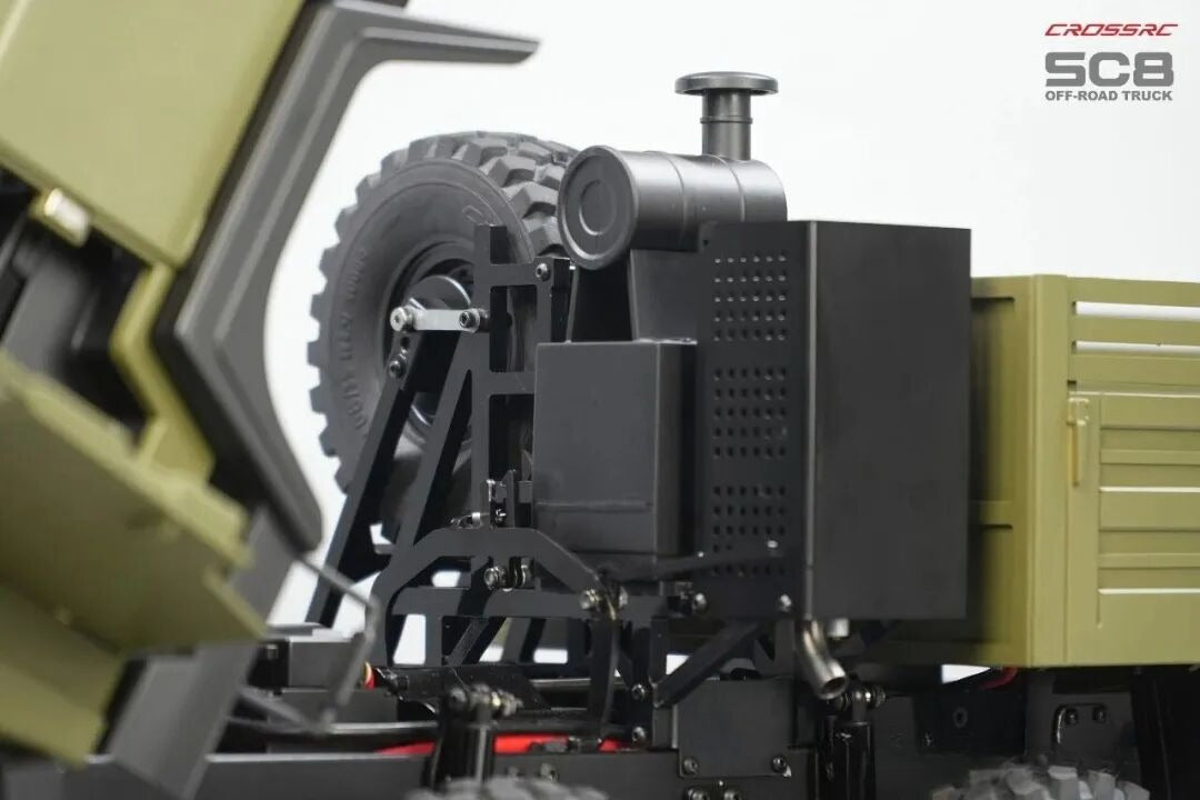 Model SC8 1/12 8x8 Professional Full Metal Chassis Heavy Truck - Dual Front Axle Steering Simulation Off-Road Vehicle