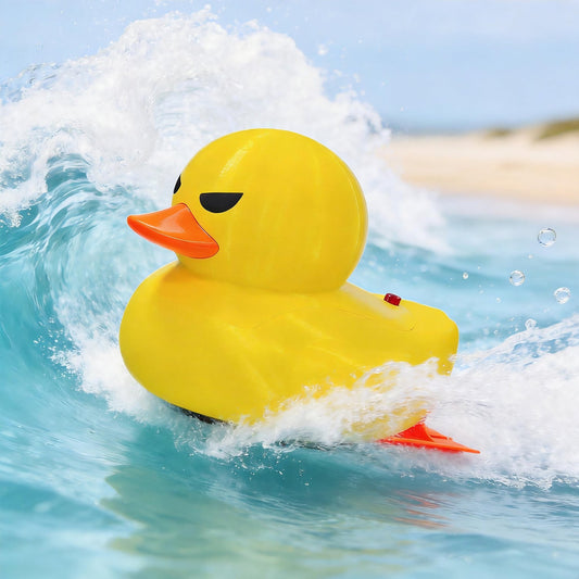 Little Yellow Duck RC Jet Pump Boat - Built-in Spray Thruster Remote Control Toy Ship