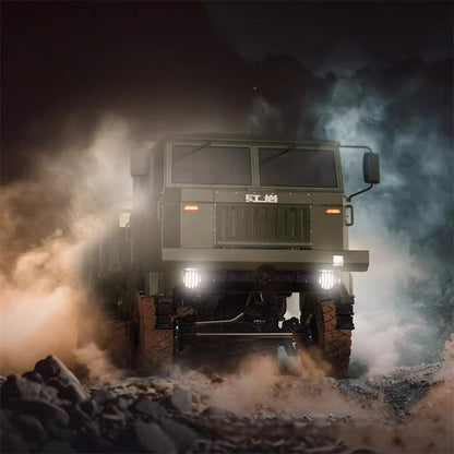 1/10 Scale Rerall CQ261 6x6 Heavy Duty RC Truck - Full Proportional Simulation Military Transport Vehicle Hobby Mode