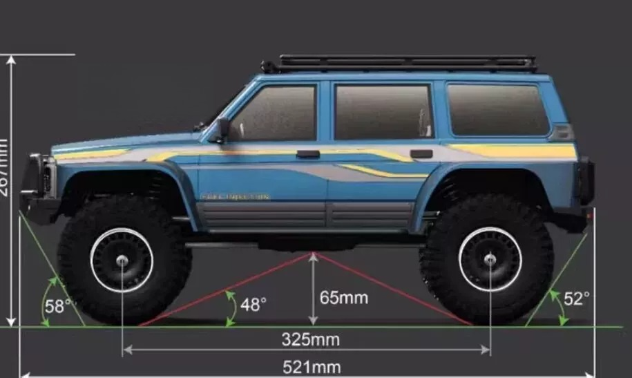 YK4107 1/10 4WD Scale RC Rock Crawler Brushed RTR (Nissan Patrol Style)