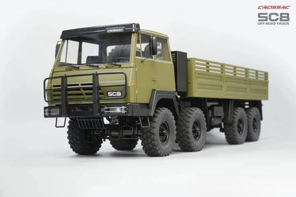 Modell SC8 1/12 8x8 Professioneller Schwerlastwagen mit Vollmetallchassis - Simulations-Geländewagen mit Doppel-Vorderachse und Lenkung 