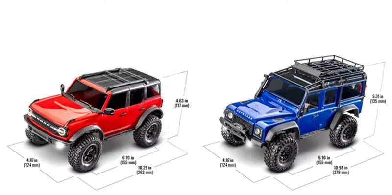 Traxxas 1/18 TRX-4M 4WD Mini Crawler RTR - Land Rover & Ford Bronco (97054)
