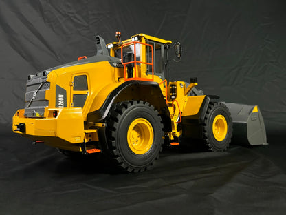VOLVO L260H Hydraulic RC Loader 1/14 Double E Metal RC Loader Model RTR with Lighting and Sound System Remote Control Car Toy