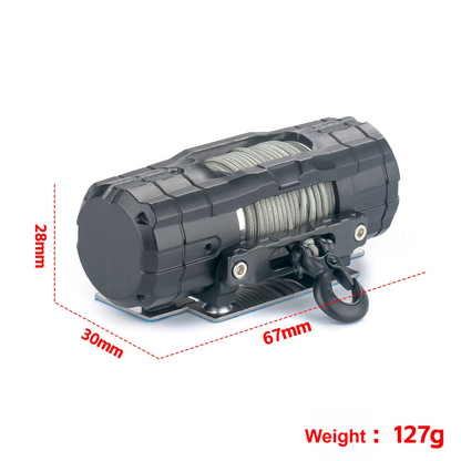 PYFORE 1/8 1/10 RC Crawler Metal Automatic Electric Winch Upgrade Parts for Axial SCX10 TRX4