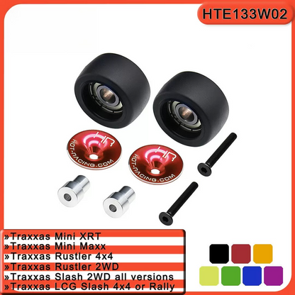 Aluminum Wheelie Bar with Bearings & Wheel Caps for Traxxas Mini XRT / Mini Maxx