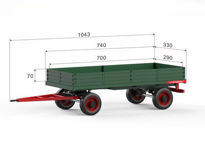 CROSSRC T009 1/14 Heavy Duty Full Trailer RTR Metal Flatbed Tow Truck Trailer