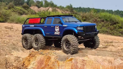 Modell AT6 1/10 Professional 6x6 RC Crawler Pickup - 6WD Offroad-Truck mit 2-Gang-Getriebe, Differenzialsperre und Portalachsen (RTR/KIT) 
