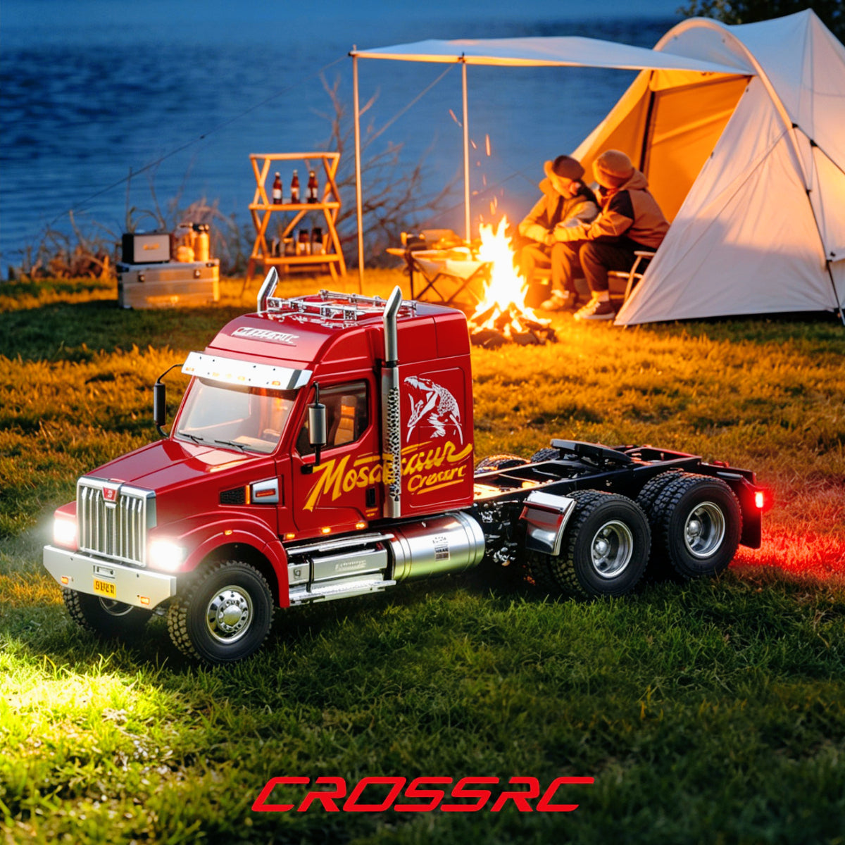 CROSSRC 1/7 EMOR RC Crawler Heavy Truck Tractor Electric Off-Road Model Car American Heavy Truck