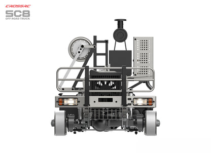 Modell SC8 1/12 8x8 Professioneller Schwerlastwagen mit Vollmetallchassis - Simulations-Geländewagen mit Doppel-Vorderachse und Lenkung 