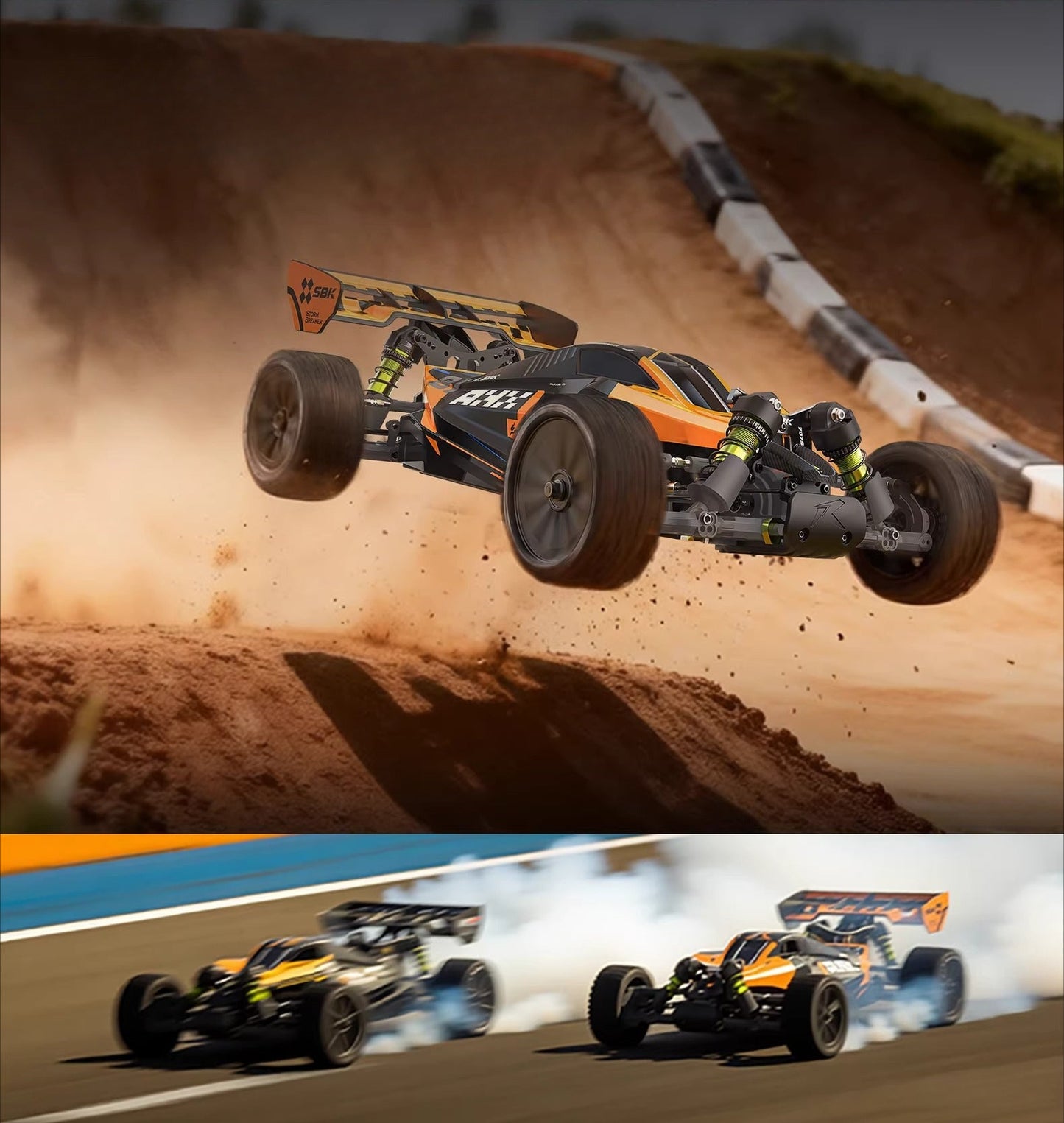 SBK10 1/10 Scale Brushless RC Car: Storm Striker 4WD High Speed Off-Road Drift Buggy Rlaarlo
