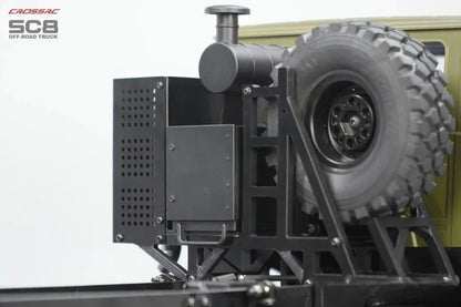 Modell SC8 1/12 8x8 Professioneller Schwerlastwagen mit Vollmetallchassis - Simulations-Geländewagen mit Doppel-Vorderachse und Lenkung 