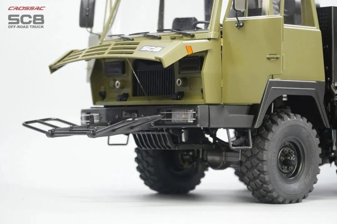Model SC8 1/12 8x8 Professional Full Metal Chassis Heavy Truck - Dual Front Axle Steering Simulation Off-Road Vehicle